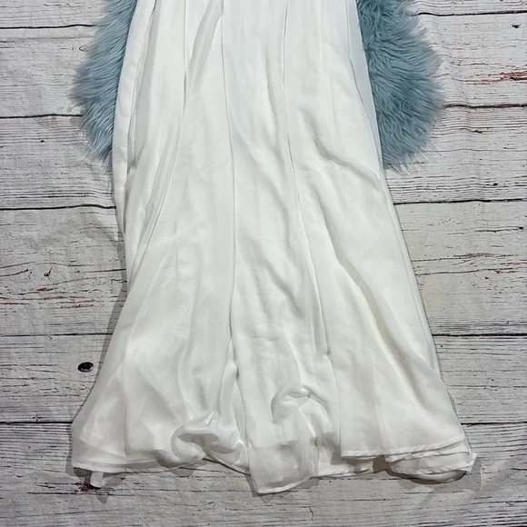 NWT Lulus Talk About Divine White Long Sleeve Backless Maxi Dress - Picture 9 of 11